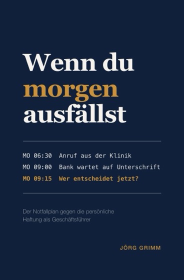 Buchcover: Wenn du morgen ausfällst von Jörg Grimm